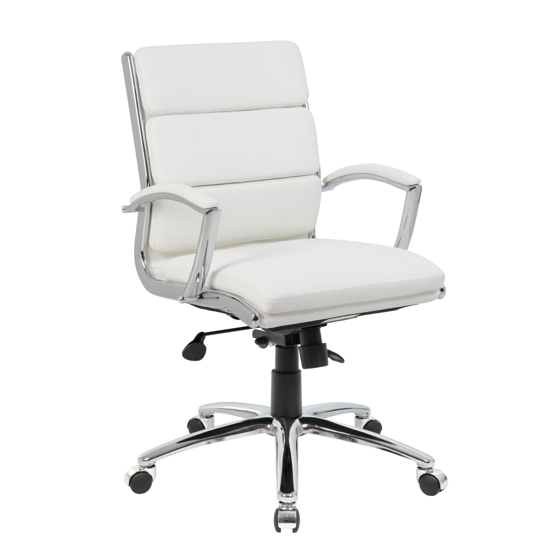 Boss Executive CaressoftPlus Chair with Metal Chrome Finish – Mid Back Boss Executive CaressoftPlus Chair with Metal Chrome Finish – Mid Back